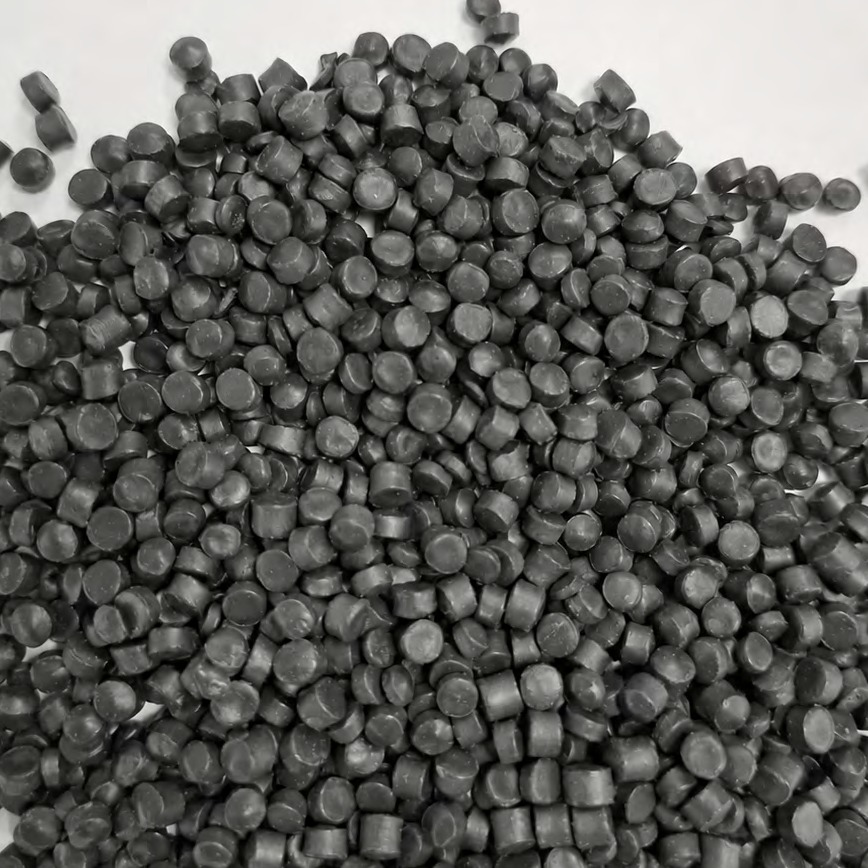 Black recycled PP/HDPE pellets (PPDE)